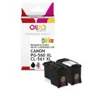 Pack de 2 cartouches d'encre remanufacturées OWA - haute capacité - Noir 3 Couleurs - pour CANON PG-560 XL, CL-561 XL