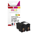 Pack de 2 cartouches d'encre remanufacturées OWA - haute capacité - Noir 3 Couleurs - pour CANON PG-560 XL, CL-561 XL