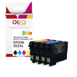 Pack de 4 cartouches d'encre remanufacturées OWA - haute capacité - Noir Cyan Magenta Jaune - pour EPSON 502XL