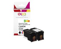 Pack de 2 cartouche d'encre remanufacturée OWA - standard - Noir 3 Couleurs - pour CANON PG-575 XL, CL-576 XL