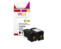 EN_Pack de 2 cartouche d'encre remanufacturée OWA - standard - Noir 3 Couleurs - pour CANON PG-575 XL, CL-576 XL