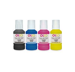 Pack de 4 bouteilles d'encre compatibles OWA - standard - Noir Cyan Magenta Jaune - pour CANON GI-56 BK, GI-56 C, GI-56 M, GI-56 Y
