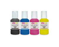 DE_Pack de 4 bouteilles d'encre compatibles OWA - standard - Noir Cyan Magenta Jaune - pour CANON GI-56 BK, GI-56 C, GI-56 M, GI-56 Y