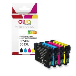 Pack de 4 cartouches d'encre remanufacturées OWA - haute capacité - Noir Cyan Magenta Jaune - pour EPSON C13T09R14010, C13T09R24010, C13T09R34010, C13T09R44010