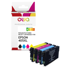 DE_Pack de 4 cartouches d'encre remanufacturées OWA - haute capacité - Noir Cyan Magenta Jaune - pour EPSON C13T05H14010, C13T05H24010, C13T