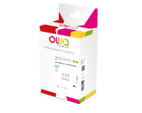 Pack de 2 cartouches d'encre remanufacturées OWA - standard - Noir 3 Couleurs - pour HP 338, 343