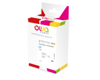 EN_Pack de 2 cartouches d'encre remanufacturées OWA - haute capacité - Noir 3 Couleurs - pour HP 350XL, 351XL