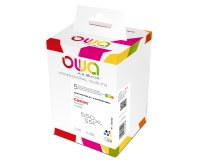 Pack of 5 OWA ink cartridges - high capacity - 2 Black + Cyan Magenta Yellow