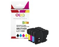 Pack de 4 cartouches d'encre remanufacturées OWA - standard - Noir Cyan Magenta Jaune - pour BROTHER LC1100 B, LC1100 C, LC1100 M, LC1100 Y