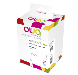 Pack de 4 cartouches d'encre remanufacturées OWA - standard - Noir Cyan Magenta Jaune - pour BROTHER LC1000 B, LC1000 C, LC1000 M, LC1000 Y