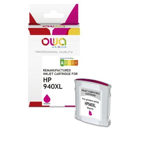 Cartouche d'encre remanufacturée OWA - haute capacité - Magenta - pour HP 940XL M