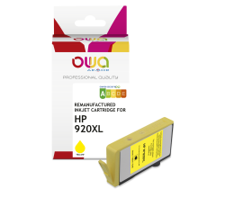 Cartouche d'encre remanufacturée OWA - haute capacité - Jaune - pour HP 920XL Y