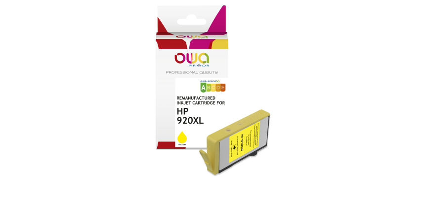 Cartouche d'encre remanufacturée OWA - haute capacité - Jaune - pour HP 920XL Y