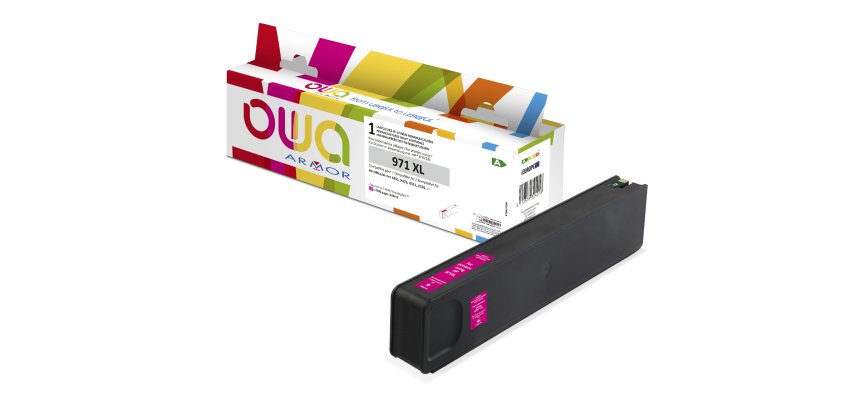 Cartouche d'encre remanufacturée OWA - haute capacité - Magenta - pour HP 971XL M