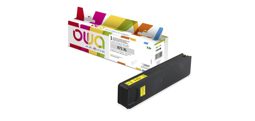 Cartouche d'encre remanufacturée OWA - haute capacité - Jaune - pour HP 971XL Y