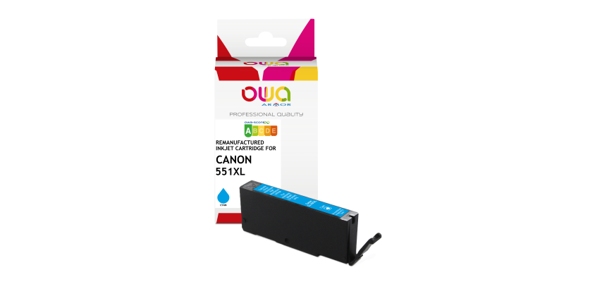 Cartouche d'encre remanufacturée OWA - haute capacité - Cyan - pour CANON CLi-551XL C