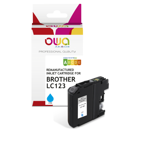 Gereviseerde inktcartridge OWA - standaard - voor BROTHER LC123 C