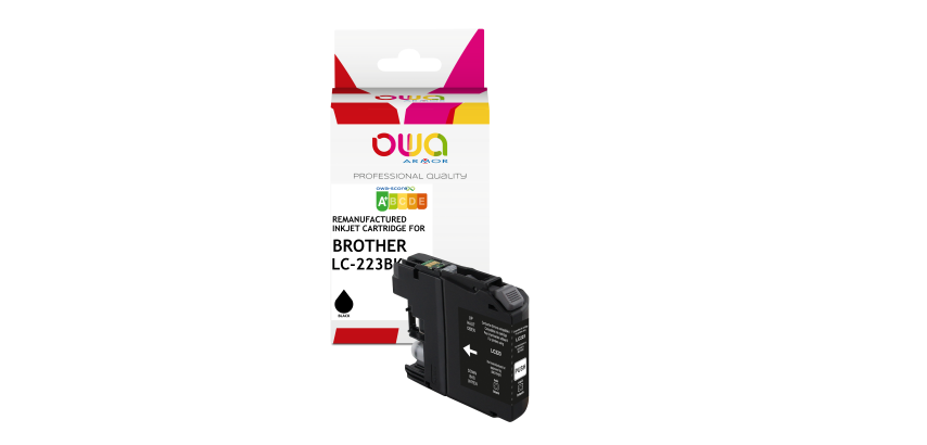 Cartouche d'encre remanufacturée OWA - standard - Noir - pour BROTHER LC-223BK