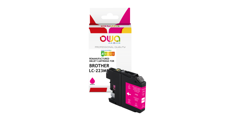 Cartouche d'encre remanufacturée OWA - standard - Magenta - pour BROTHER LC-223M
