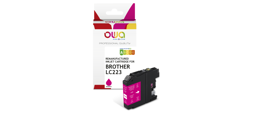 Cartouche d'encre remanufacturée OWA - standard - Magenta - pour BROTHER LC-223M