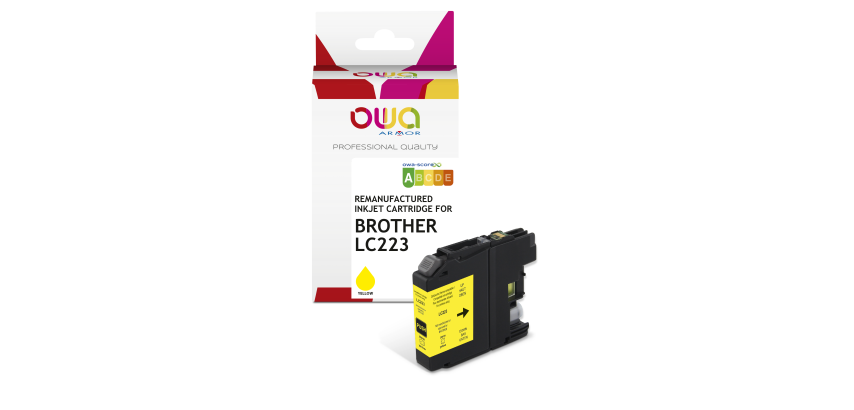 OWA Remanufactured Ink Cartridge - Standard - Yellow - for BROTHER LC-223Y