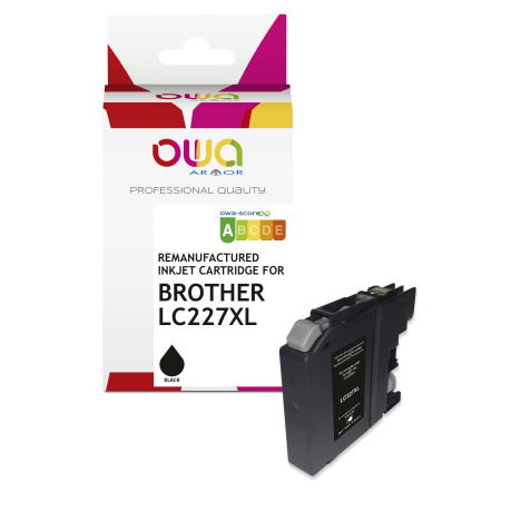 Cartouche d'encre remanufacturée OWA - haute capacité - Noir - pour BROTHER LC-227XLBK
