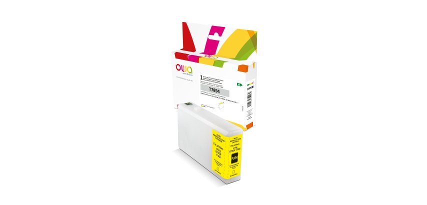 Cartouche d'encre remanufacturée OWA - haute capacité - Jaune - pour EPSON T7894