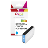 Cartouche d'encre remanufacturée OWA - haute capacité - Cyan - pour CANON PGI-1500 XLC