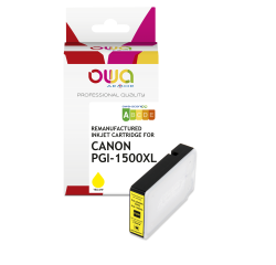 Cartouche d'encre remanufacturée OWA - haute capacité - Jaune - pour CANON PGI-1500 XLY