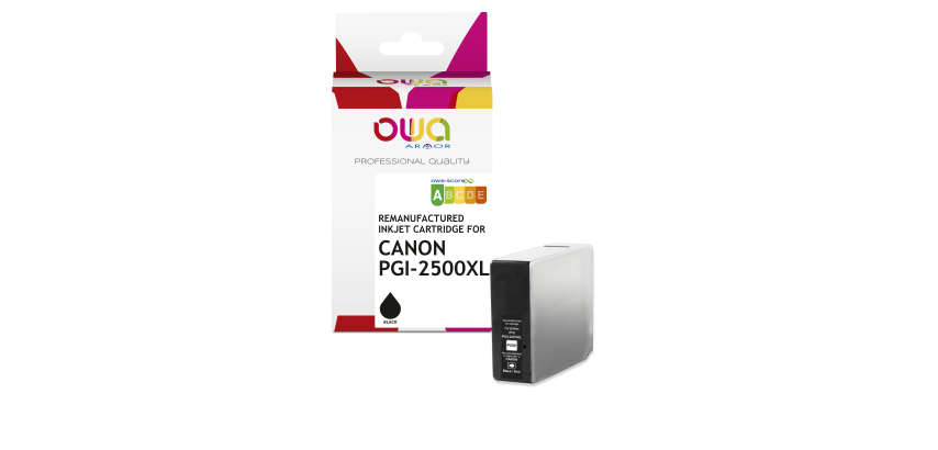 Remanufacturierte OWA-Tintenpatrone - hohe Kapazität - Schwarz - für CANON PGI-2500 XLBK