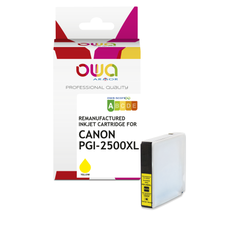 Cartouche d'encre remanufacturée OWA - haute capacité - Jaune - pour CANON PGI-2500 XLY