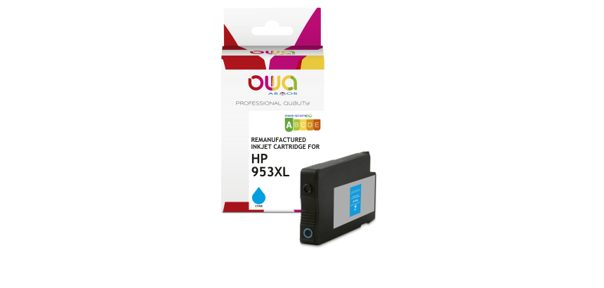 Cartouche d'encre remanufacturée OWA - haute capacité - Cyan - pour HP 953XL