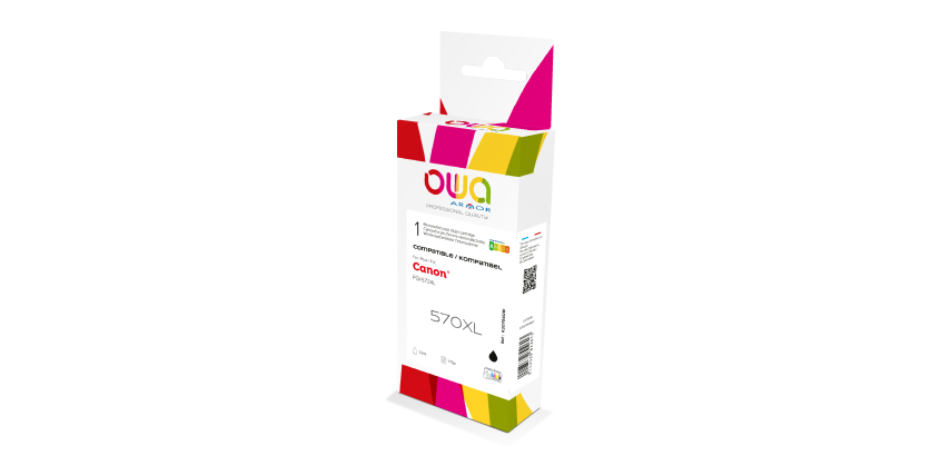 Cartouche d'encre remanufacturée OWA - haute capacité - Noir - pour CANON PGi-570XL B