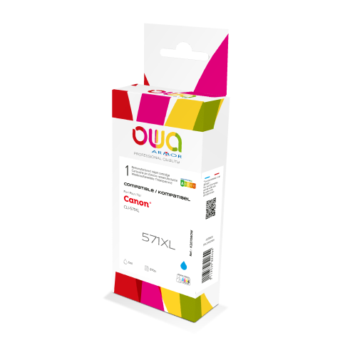 Gereviseerde inktcartridge OWA - hoge capaciteit - voor CANON CLi-571XL C