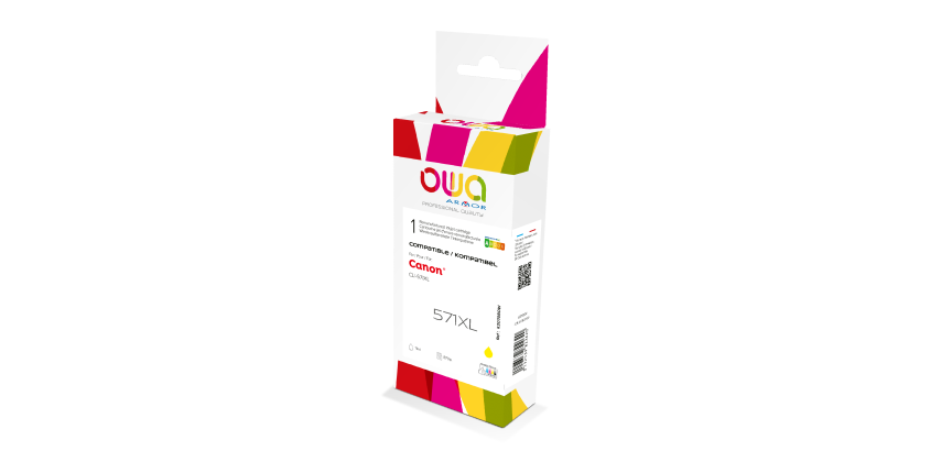 Cartouche d'encre remanufacturée OWA - haute capacité - Jaune - pour CANON CLi-571XL Y