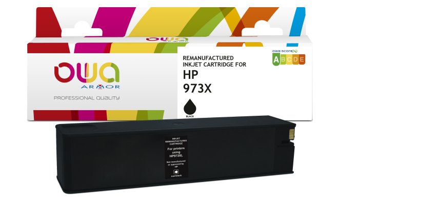 OWA Remanufactured Ink Cartridge - Standard - Black - for HP 973X