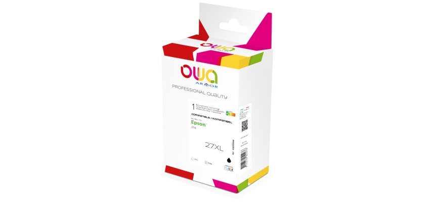 Cartouche d'encre remanufacturée OWA - haute capacité - Noir - pour EPSON 27XL