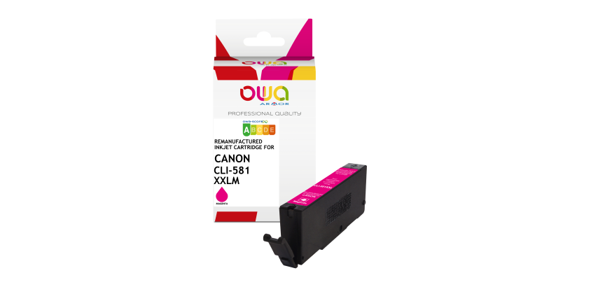 Cartouche d'encre remanufacturée OWA - haute capacité - Magenta - pour CANON CLI-581 XXLM