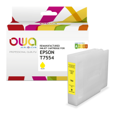 Cartouche d'encre remanufacturée OWA - haute capacité - Jaune - pour EPSON T7554