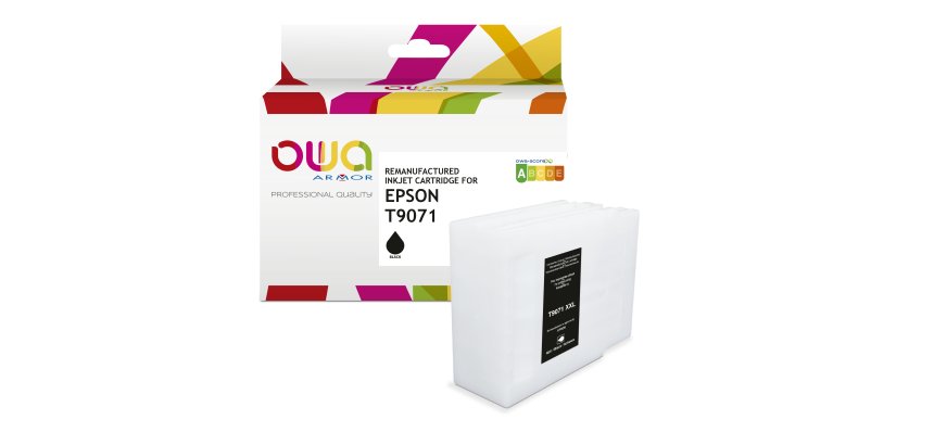 Cartouche d'encre remanufacturée OWA - haute capacité - Noir - pour EPSON T9071