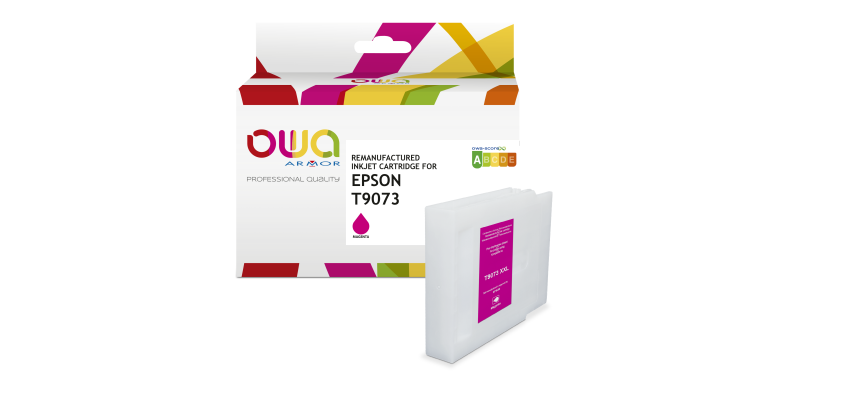 Cartouche d'encre remanufacturée OWA - haute capacité - Magenta - pour EPSON T9073
