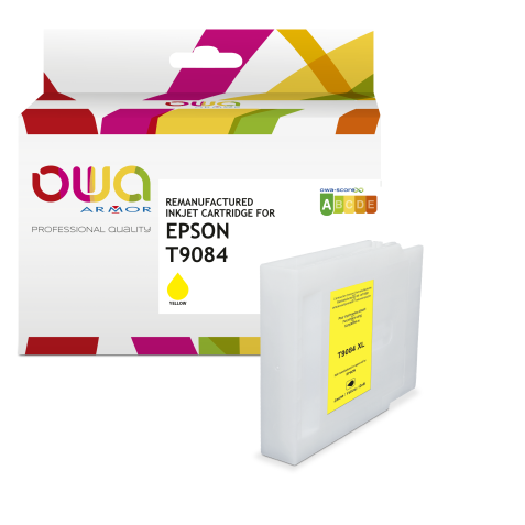 Cartouche d'encre remanufacturée OWA - standard - Jaune - pour EPSON T9084