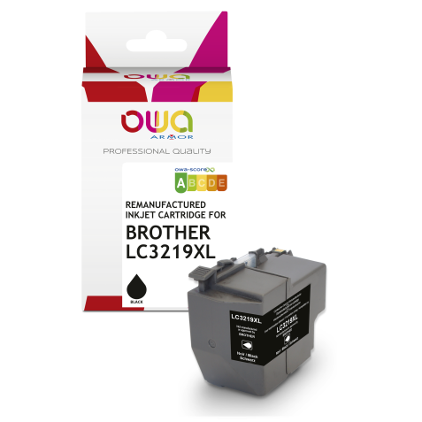 Cartouche d'encre remanufacturée OWA - haute capacité - Noir - pour BROTHER LC-3219XLBK