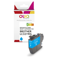 Cartouche d'encre remanufacturée OWA - haute capacité - Cyan - pour BROTHER LC-3219XLC