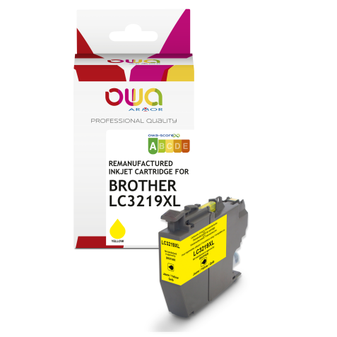 Cartouche d'encre remanufacturée OWA - haute capacité - Jaune - pour BROTHER LC-3219XLY