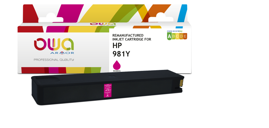 Cartouche d'encre remanufacturée OWA - haute capacité - Magenta - pour HP 981Y