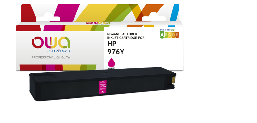 Cartouche d'encre remanufacturée OWA - standard - Magenta - pour HP 976YC