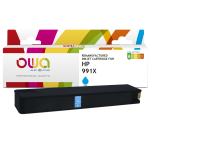 Cartouche d'encre remanufacturée OWA - standard - Cyan - pour HP 991X