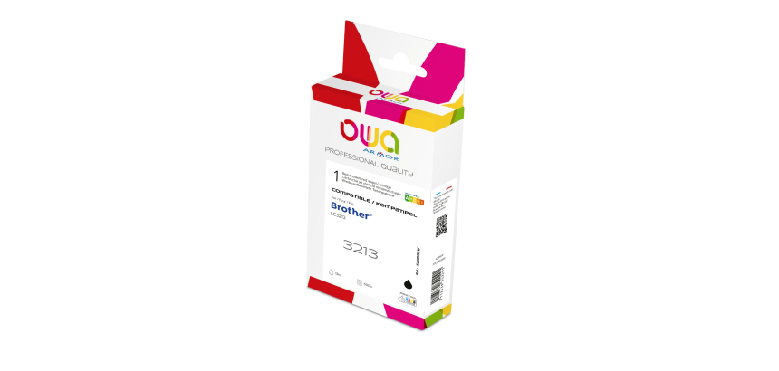 Cartouche d'encre remanufacturée OWA - standard - Noir - pour BROTHER LC-3213BK