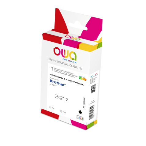 Cartouche d'encre remanufacturée OWA - standard - Noir - pour BROTHER LC-3217BK